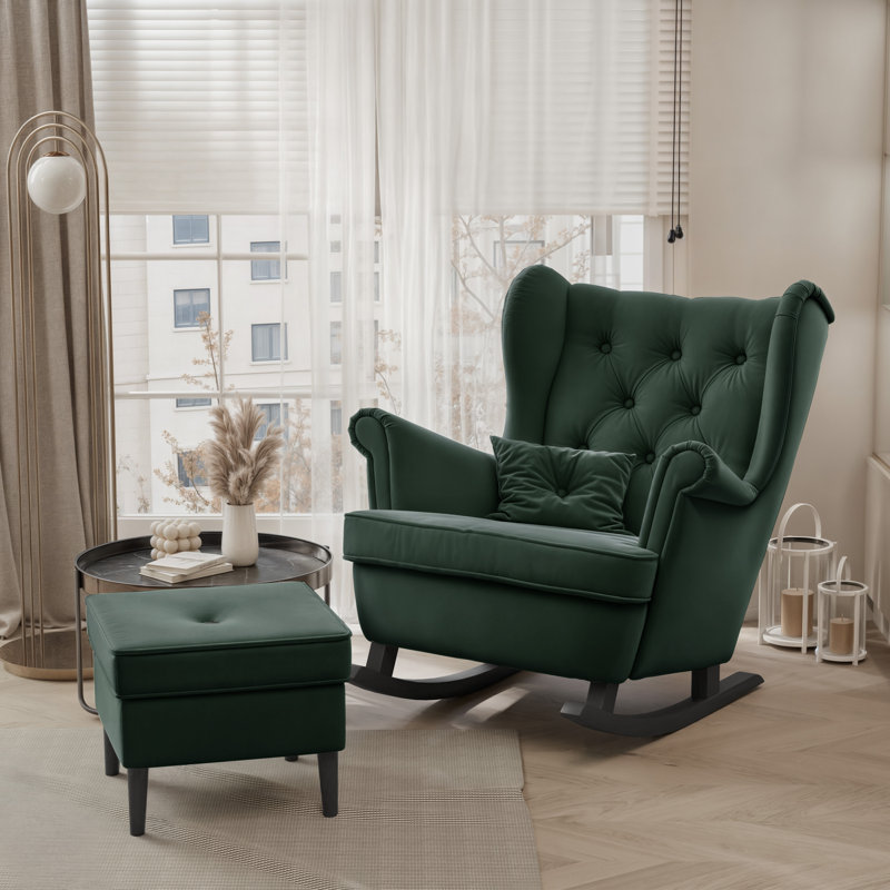 Rocking Chair, Sonoma Oak, Green