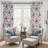 Floral Patterned Curtains Mid Century Botanical Drapes,Room Darkening Curtain,Rod Pocket Back Tab Floral Drapes,Set of 2-1078439876-1078439902