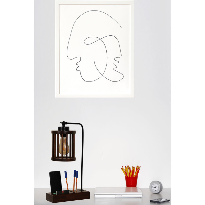 Lampe de bureau brune 17,72 po Mcbroom