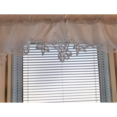 Cotton Solid Colour Scalloped Window Valance