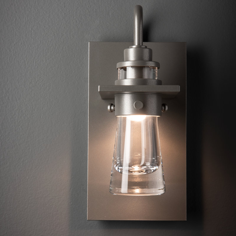 Erlenmeyer Outdoor Sconce, 9.5" H x 4.5" W x 4.7" D, Coastal Burnished Steel
