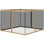 Filet de remplacement en filet latéral de remplacement pour abris de jardin et tentes à auvent avec fermetures à glissière Outsunny 10 pi x 10 pi, paroi latérale seulement, beige