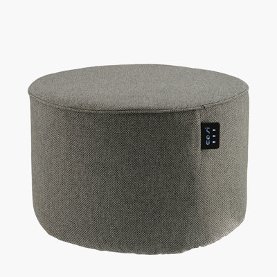 Cosipouf 60cm Wide Round Chevron Pouffe Ottoman