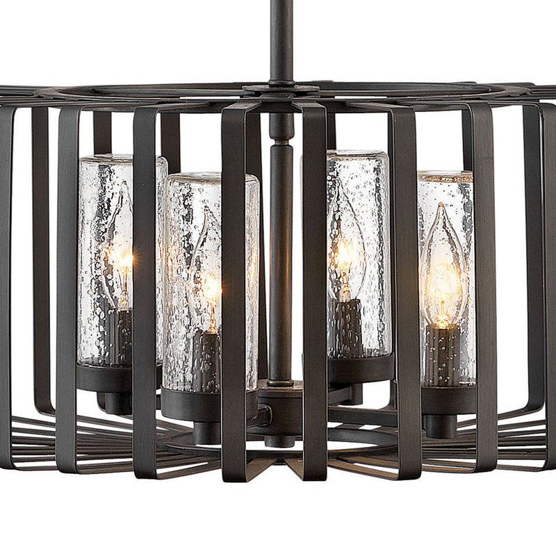 Lustre tambour lanterne à 4 lumières Reid