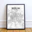 « berlin city map », reproduction d’impression sur affiche en tons-31736268