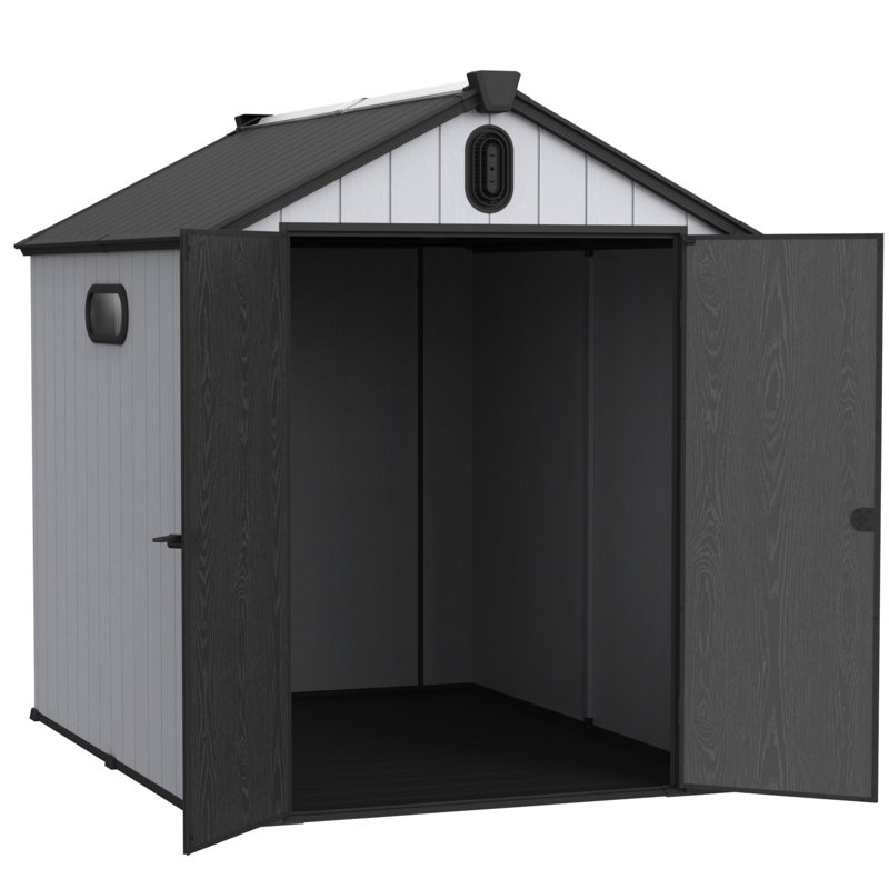Remise en plastique 6 * 8ft pour les jardins - Rangement imperméable et facile à installer à l'extérieur