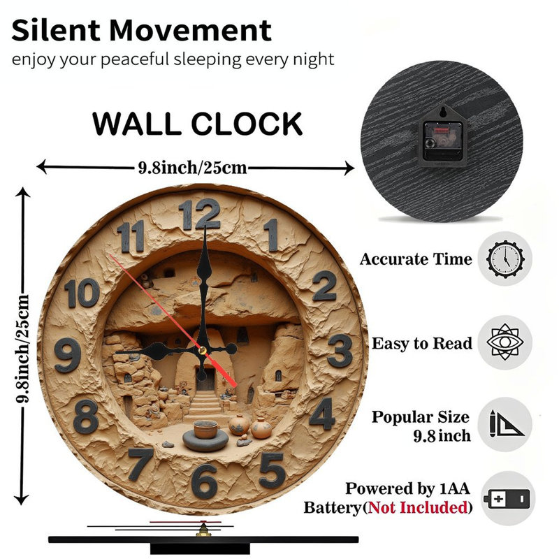 Horloge murale en pierre