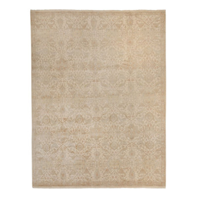 Ivory Traditional Silk Rug