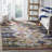 Elan Hand Woven Flat Weave Wool/Cotton Ikat Rug in Blue-22531767