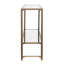 Console Glam étroite - doré avec tablette en miroir et plateau en verre | Idée de cadeau-992773407