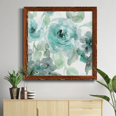 «Blue Mosaic I», reproduction d'art sur toile encadrée