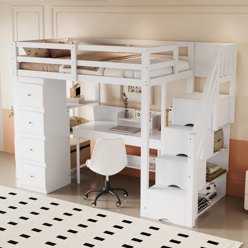 Hillegier Metal Bed, White, 90 x 160cm