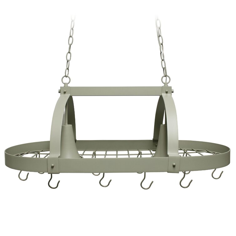 Four Point Oval Ceiling Pot Rack w/ 18 Hooks