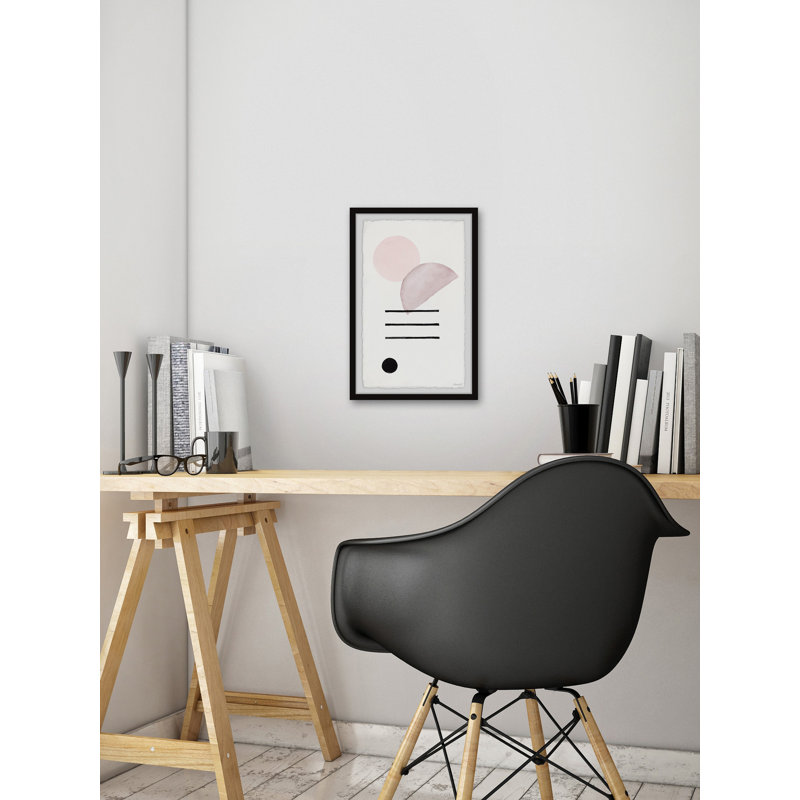 Half Moon And Lines by Marmont Hill - Single Picture Frame Painting, 30 cm H x 20 cm W