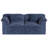 81" Loveseat Sofa with Deep Seat, Corduroy Boneless Couch for Living Room, Office, No-Assembly Required, Blue-317784382-314430413