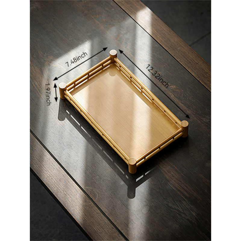 Atila Bamboo Tray, 1.97" H x 7.48" W x 12.32" D