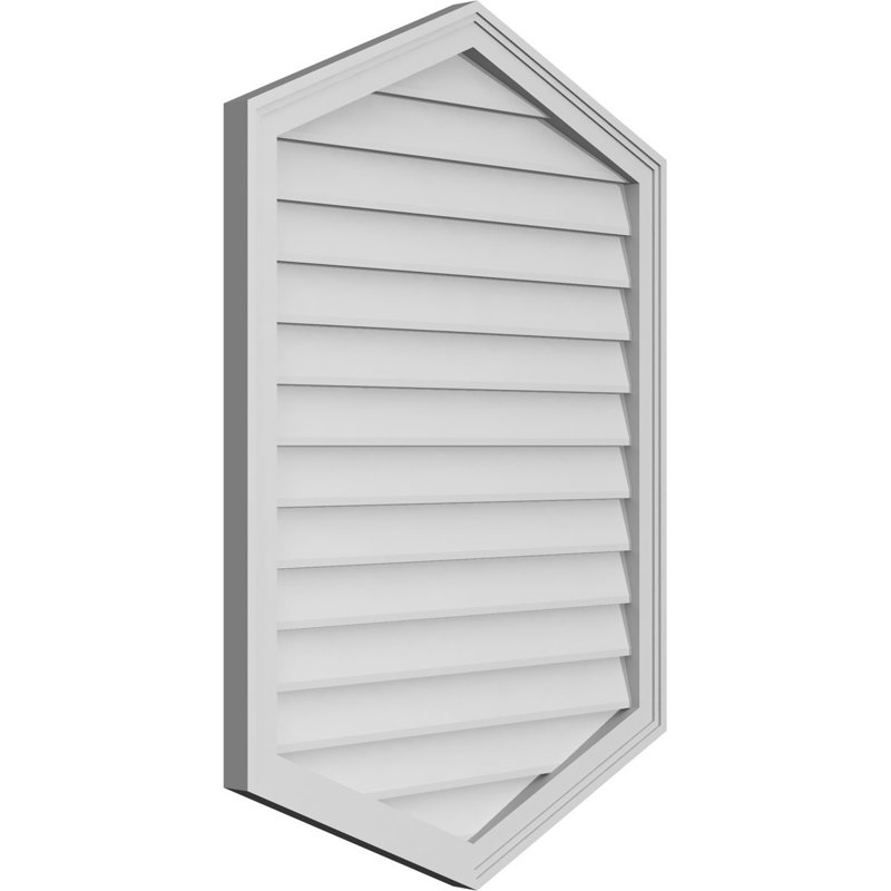 Ventilé vertical à pignon vertical en uréthane 5/12, H 42 po x l 30 po x P 1,5 po