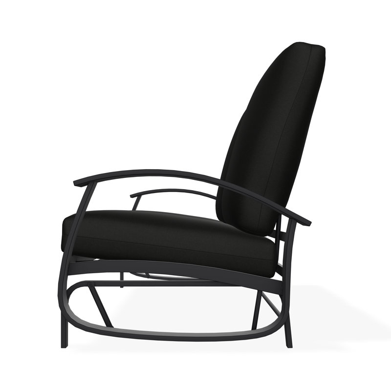 Belle Isle Outdoor Lounge Chair, Black 5D Sunbrella®, Black