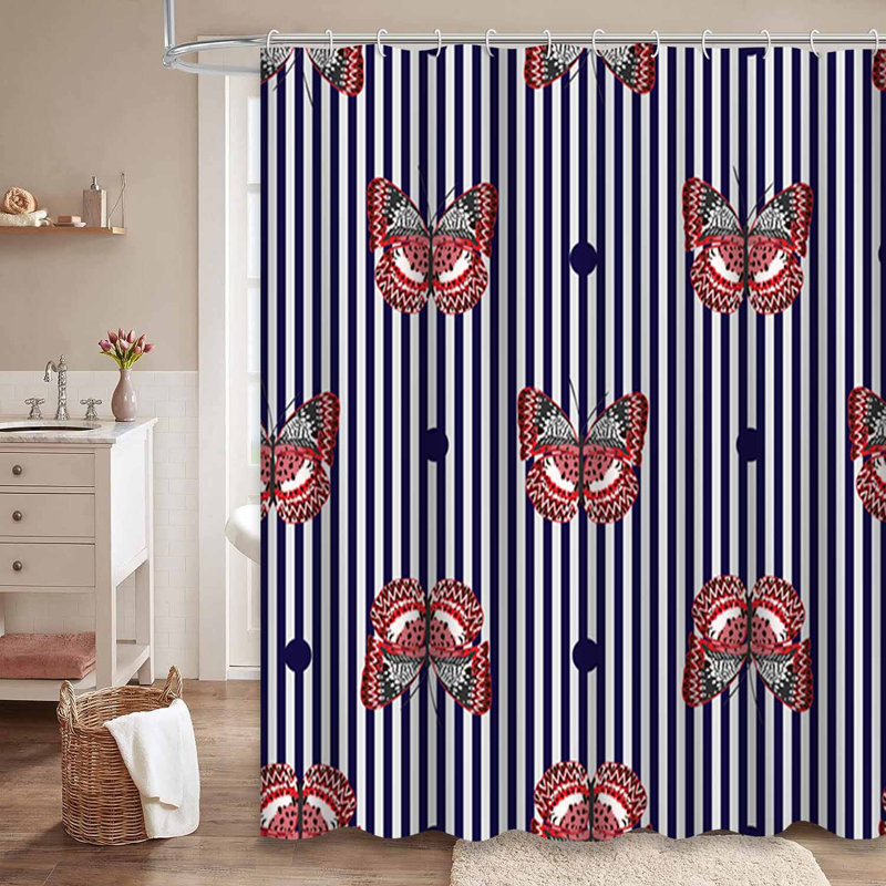 Rideau de douche Butterfly, L 72 po x l 72 po