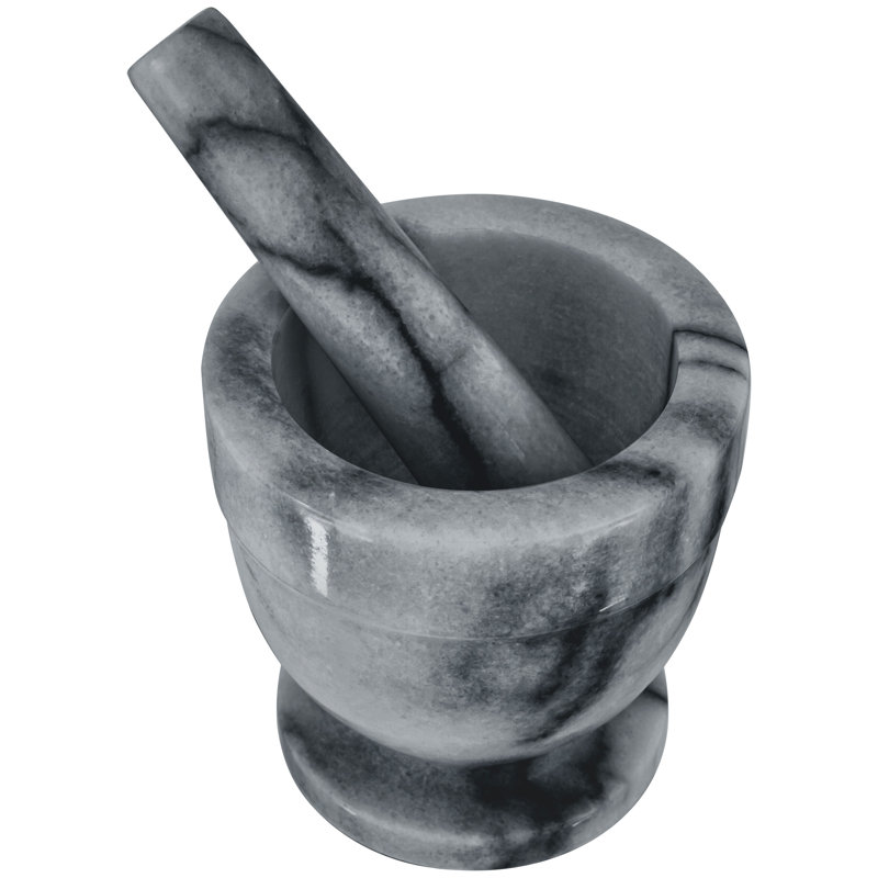 Judge, Marble - Pestle & Mortar, Grey, 15cm H x 10cm W x 10cm D