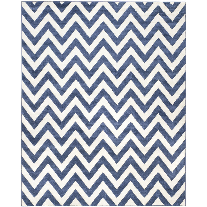 Sharpay Chevron Hand Woven Area Rug, Rectangle 91 x 152cm