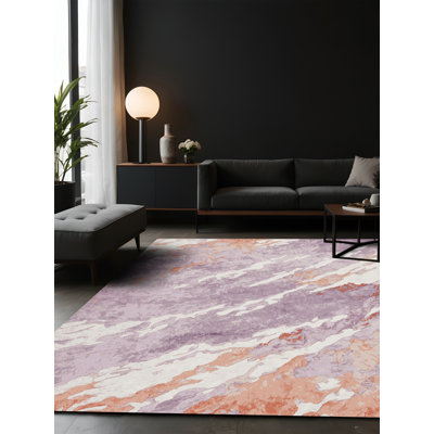Tapis beige soyeux et moelleux