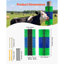 Livestock Scratching Brush, 1PC Goat Scratcher Brush Post with 4 Screws, 16.9" x 7.5" Cow Scratcher for Back Itch Relief, Massage Grooming Scratch Tool for Horse Cattle Sheep Pig, Green & Blue