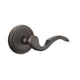 Cortina Wave/Drop Privacy (Bed & Bath) Door Lever with Round Rosette