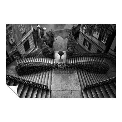 Symmetrical Architectural Stairs - No Frame Print
