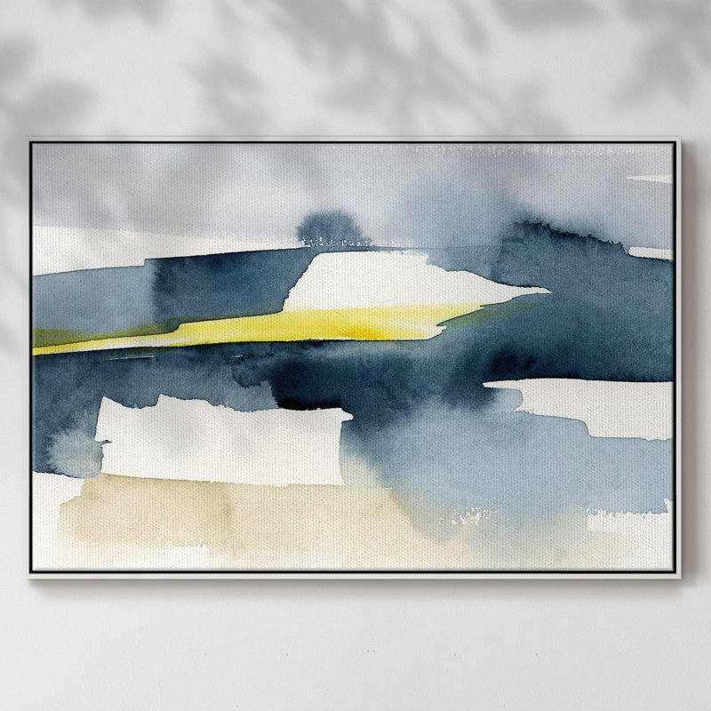 «Peeking Sunshine I», reproduction d'art sur toile, H 17 po x l 25 po x P 2 po, Blanc