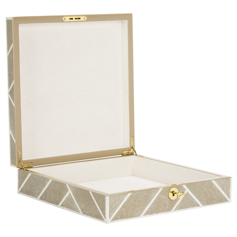 Boîte avec trou pour clé, Beige