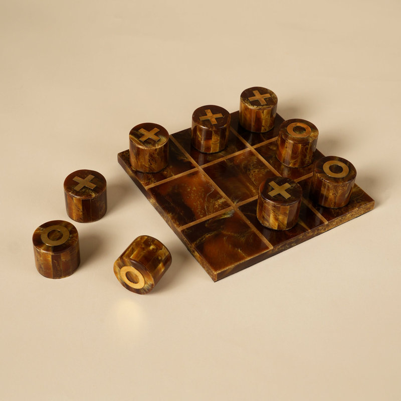 Jeu de morpion de luxe 8 pouces