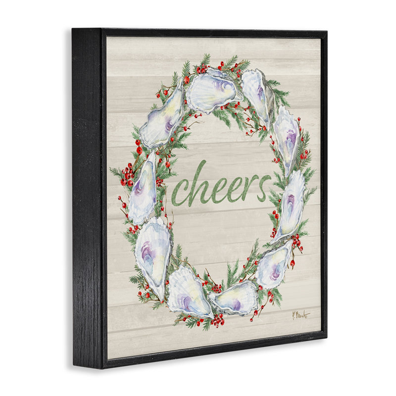 Shells & Holly Cheers White Framed Giclee Art by Paul Brent, H 24 po x l 24 po, Giclée encadrée noir minuit