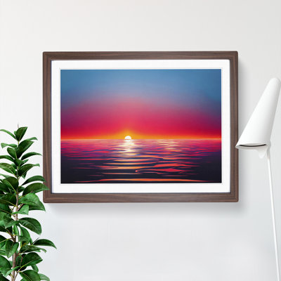 Exciting Sunset Seascape Framed Print