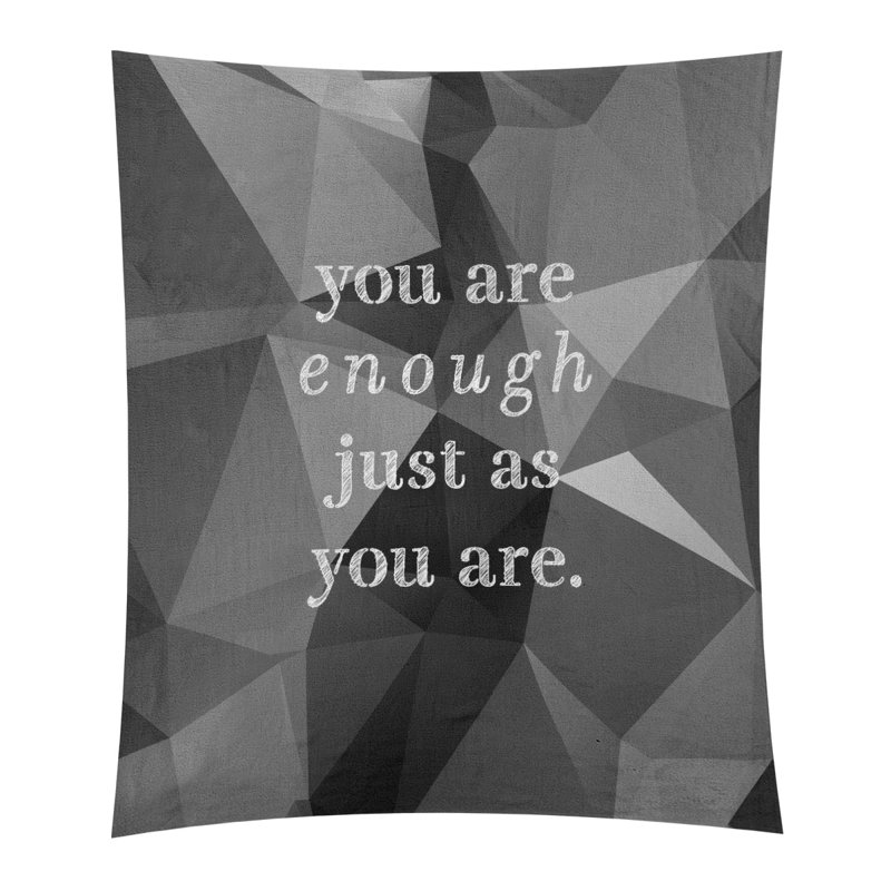 Tapisserie en polyester, vous êtes assez de quote quote, H 104 po x l 88 po, Onyx