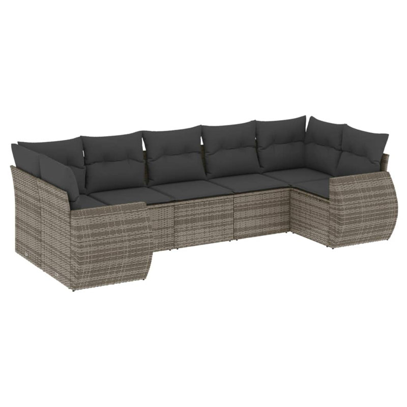 Ensemble de canapé de jardin Vidaxl gris