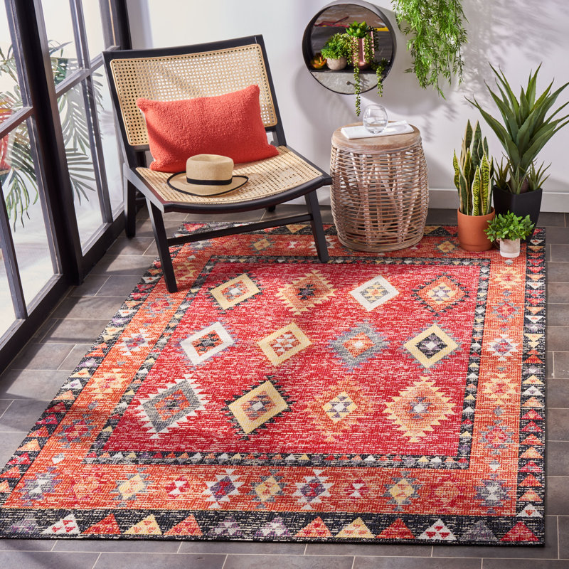 Briella 200 Performance Southwestern Indoor/Outdoor Area Rug, Rectangle 6' x 9'