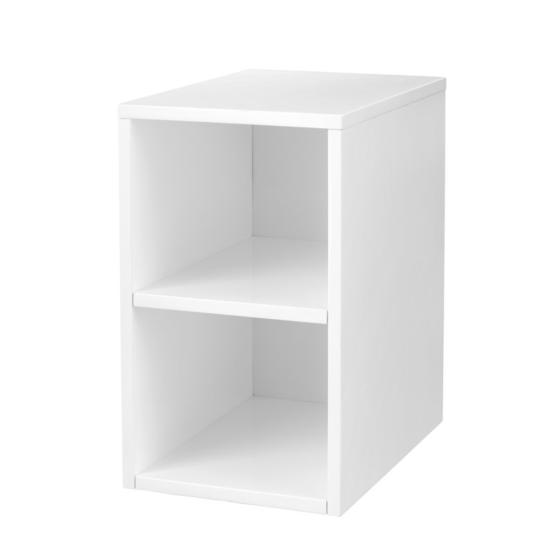 Armoire de rangement Milan (courte), Blanc brillant