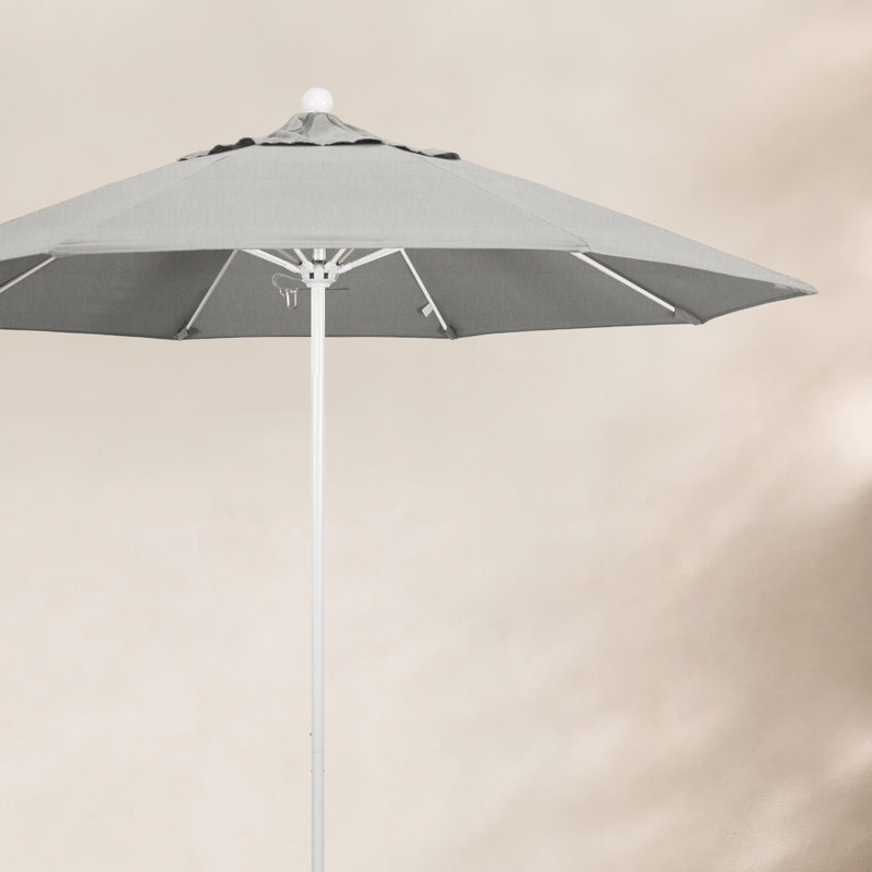 Parasol de marché 9 pi Maria, Blanc, Toile granit Sunbrella®