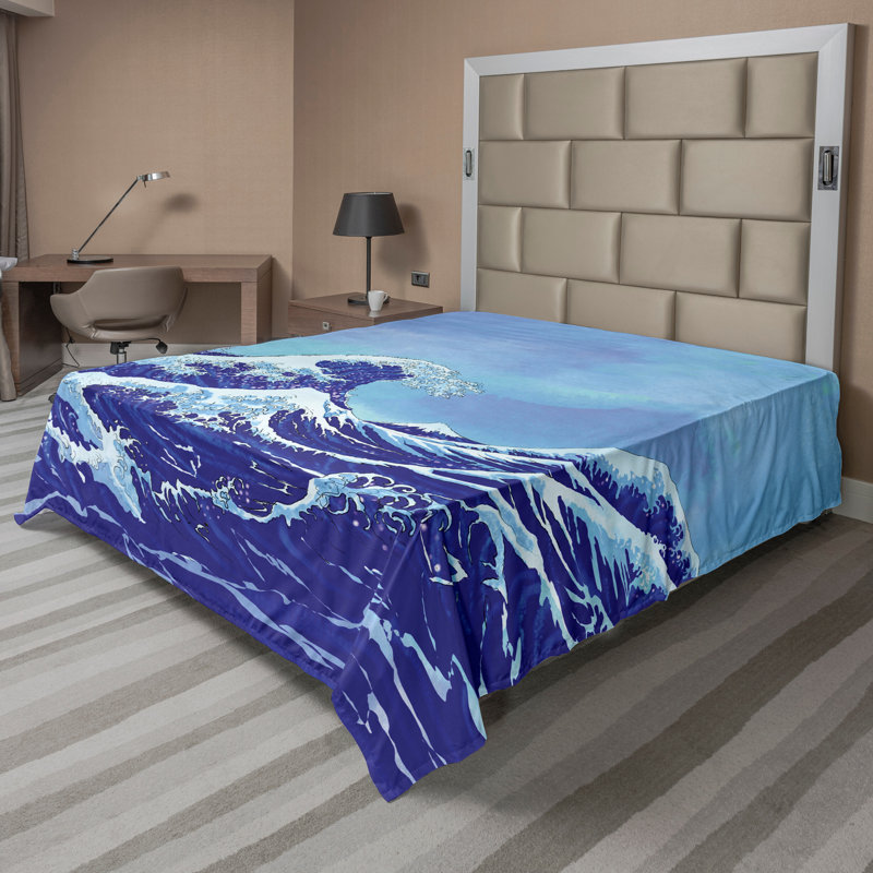 Drap-housse bleu Ambesonne, King