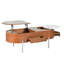 Table basse à plateau relevable moderne 47,2 po avec plateau tournant et compartiment caché pour la maison partiellement assemblé et les sections-739135697