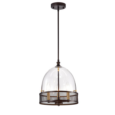 Luminaire pour dôme 3 lumières unique Switzer