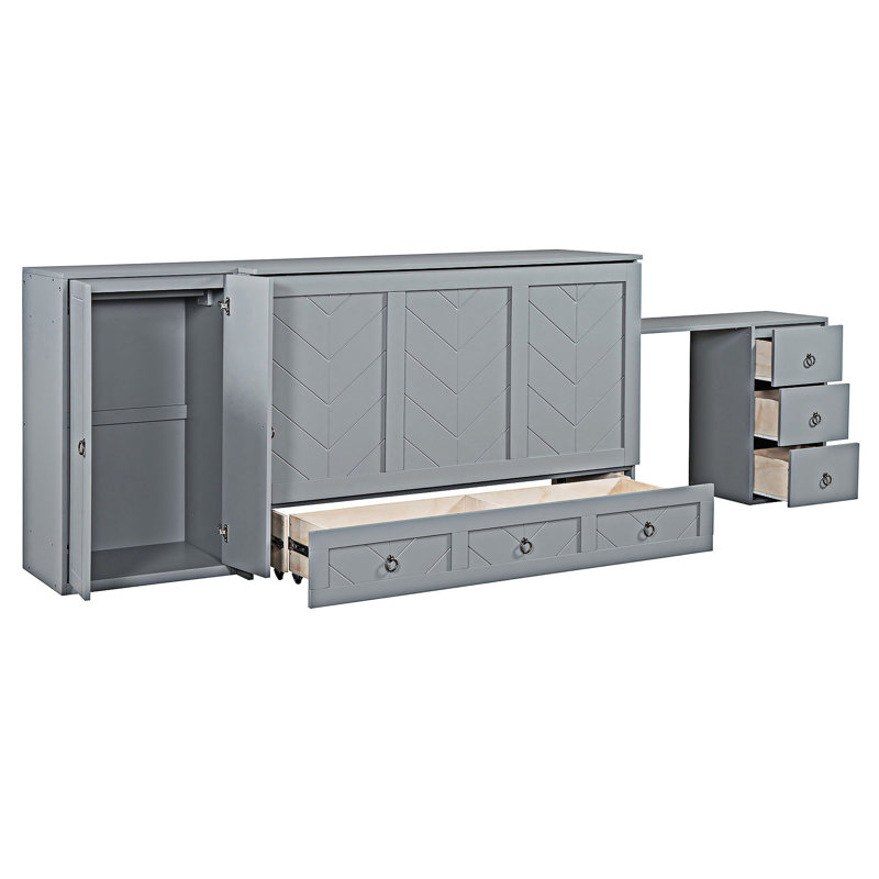 Lit escamotable, gris