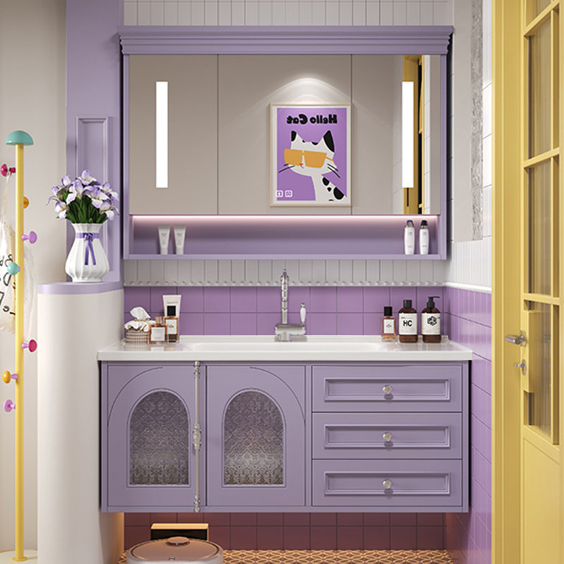 Armoire de salle de bain simple de style français