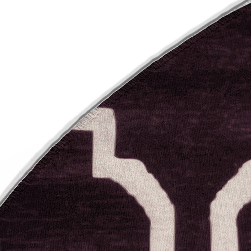 Tapis brun intérieur et extérieur Trellis, Rond 5 pi
