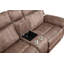 Canapé modulaire inclinable manuel en nubuck deux tons Dollum avec console USB et porte-gobelet-121052111