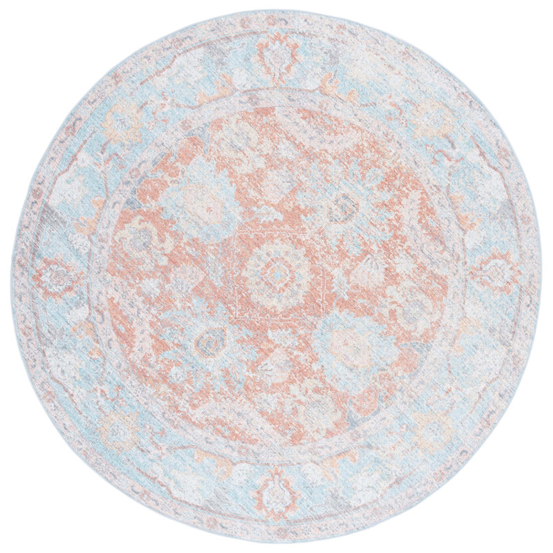 Tapis oriental performance lavable à la machine Nysire, Rond 6 pi