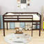 Lit mezzanine simple en bois avec échelle-141974946
