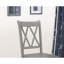 Ensemble de 2 chaises d'appoint de style décontracté à finition grise à dossier en X