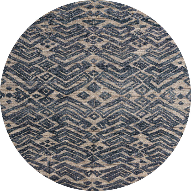 Tapis abstrait moderne 4774, Rond 8 pi